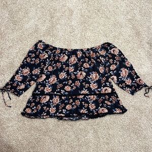 Floral Off the Shoulder American Eagle Top